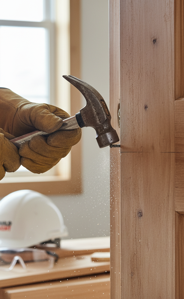 construction-worker driving nail